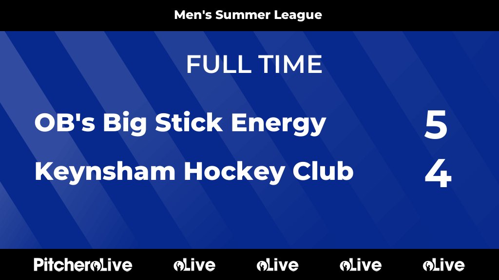 FULL TIME: OB's Big Stick Energy 5 - 4 Keynsham Hockey Club
#OBSKEY #Pitchero
keynshamhockey.club/teams/250396/m…