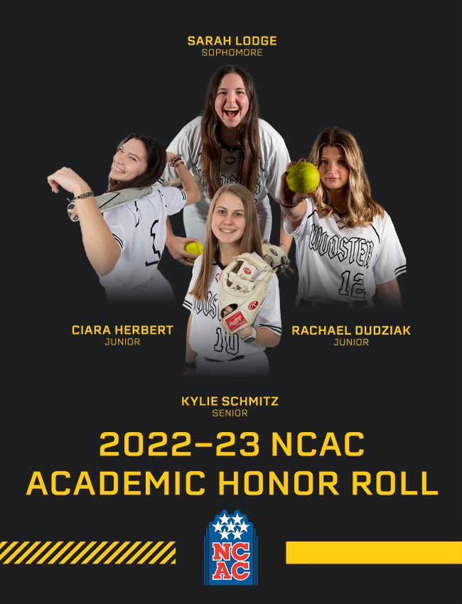 Congrats to our four student-athletes who have made the @NCAC Academic Honor Roll!

To be honored, a student-athlete must be at least a sophomore on an active roster in a sport sponsored by the conference and hold a cumulative grade point average of 3.50 or higher.

#GoScots