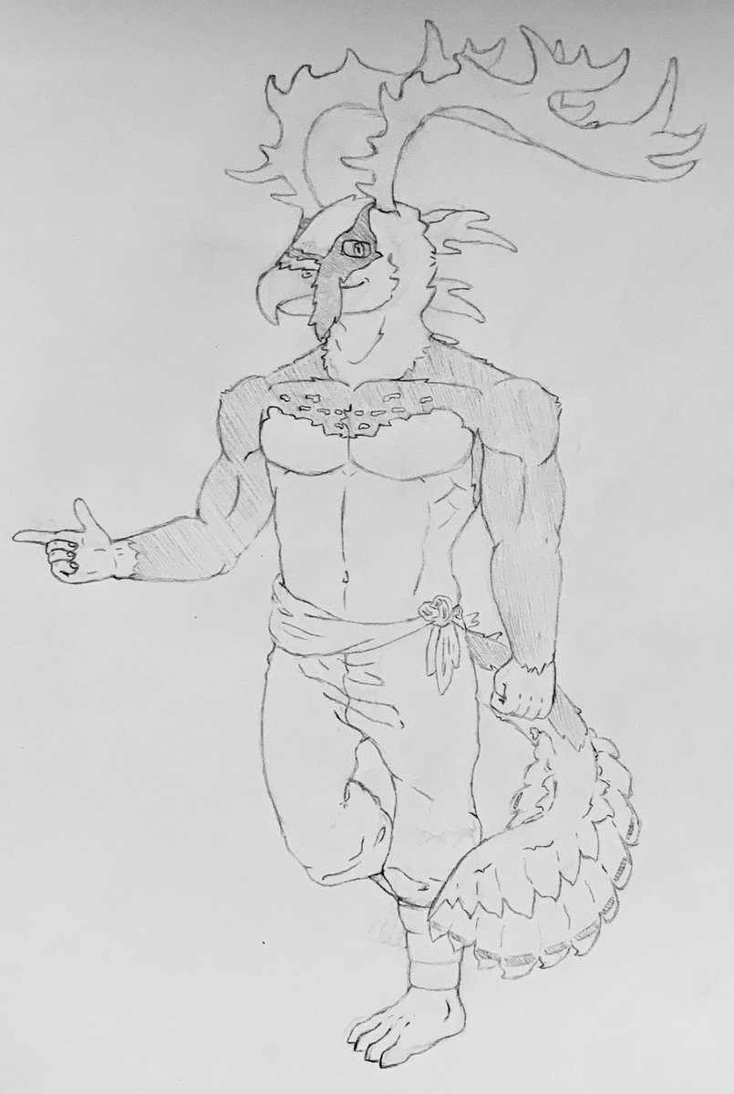 VritraDoodle's tweet photo. This is my idea of merging a Bearded Vulture and Elk. Thoughts?

#sketch #doodle #furry #furryart #art #artwork https://t.co/cgiv7u3ZvA