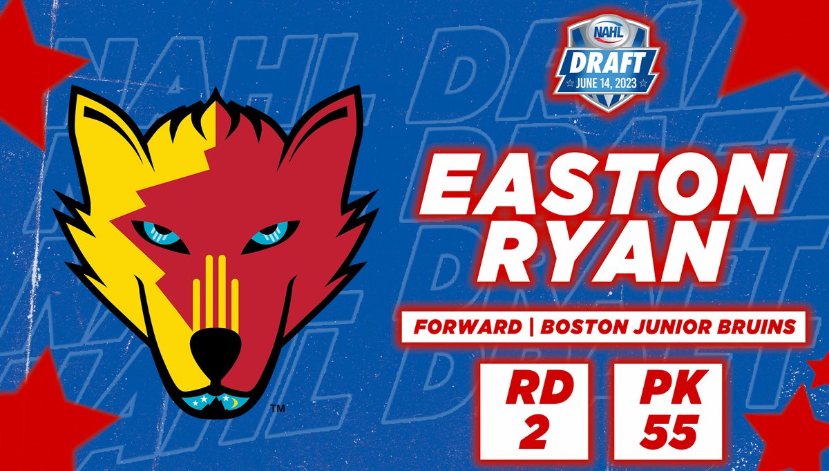 NAHL (@nahlhockey) on Twitter photo Round 2 | Pick 55
<a href="/NMIceWolves/">New Mexico Ice Wolves</a>
select Forward Easton Ryan from the Boston Junior Bruins Round 2 | Pick 55
<a href="/NMIceWolves/">New Mexico Ice Wolves</a>
select Forward Easton Ryan from the Boston Junior Bruins