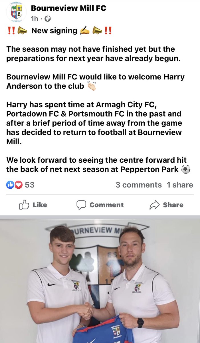 All at the Club would like to Welcome our first summer signing Harry Anderson, and what a signing it is!