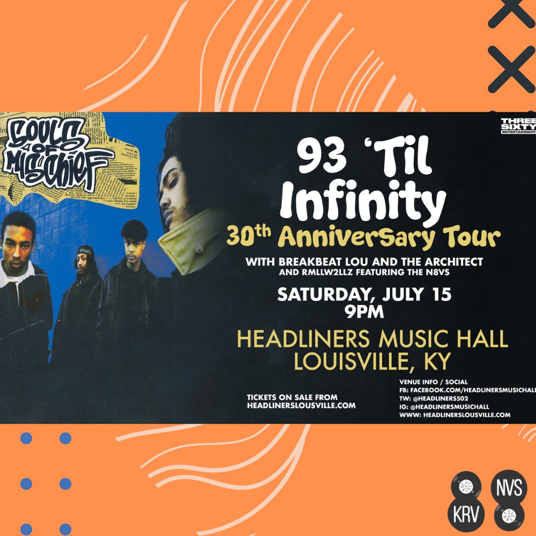 kr8vn8vsrecords's tweet photo. Were almot a month out!
Souls of Mischief · Breakbeat Lou and the Architect · Rmllw2llz feat The N8vs
30th Anniversary Tour
#SoulsOfMischief #93TilInfinity #Rmllw2llz #TheN8vs #Headliners #Bkr8v #Kr8vN8vsRecords #OneTeamOneDreamAndShit https://t.co/YMbypY9jiR