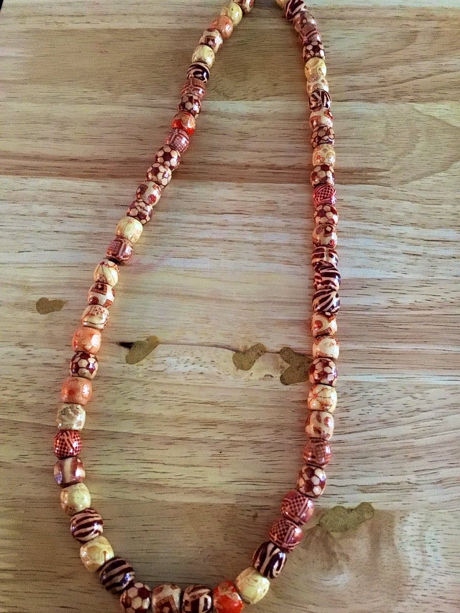 A thread of available #Jewelry, #handmade by me, a multiracial 2S reconnecting #Indigenous #Artist. 

Wooden bead necklaces, using durable materials.

mayasdivinedesignstoo.square.site/product/Beaded…