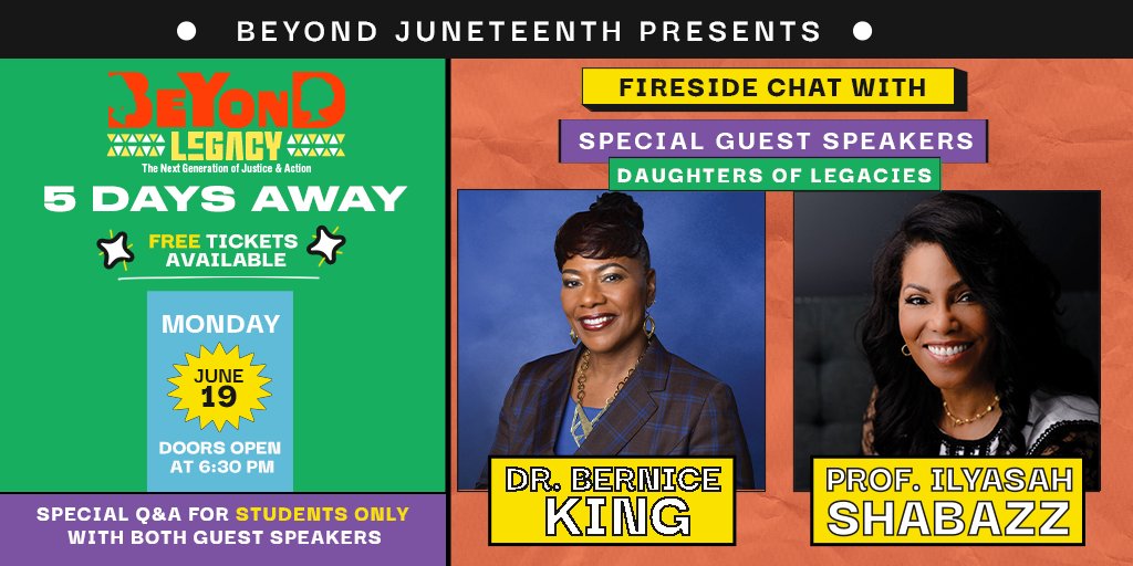 uarizona's tweet photo. The University of Arizona will mark Juneteenth by welcoming two advocates, educators and activists who are continuing the legacy of their iconic families. https://t.co/pwphcxTvDB https://t.co/qYZGXylT4K