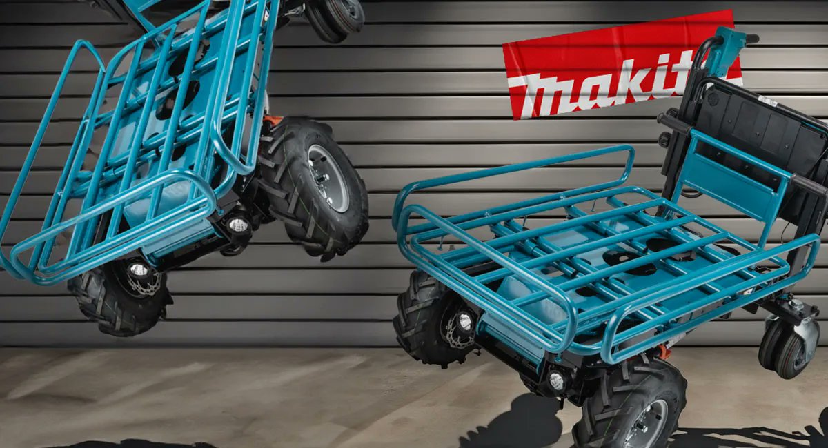 MakitaUK's tweet image. Wheeling onto the scene 🎡 

Our 4-wheel battery powered wheelbarrow powered by two 18V LXT Li-Ion batteries in series 🔋 

Visit our website for all the info: buff.ly/3Apk06Y 

Product Code: DCU604 

#makitauk #wheelbarrow #lxt #uk