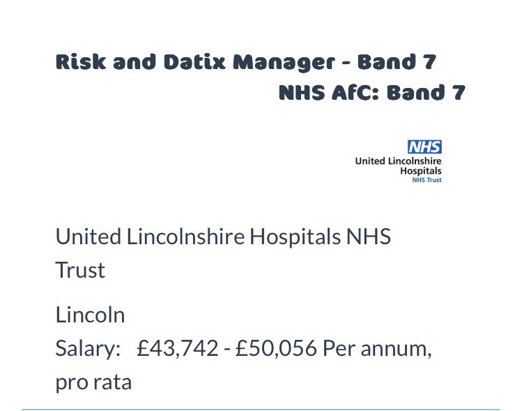 KathrynHelley's tweet photo. Another fab opportunity to join a great team @ULHT_News https://t.co/FgfAcjms5Z