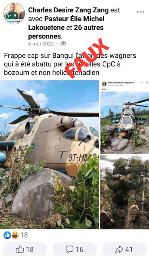#Centrafrique: Aucun hélicoptère russe n’a été abattu par la CPC
Lire la suite ici👇
factcheckingafc.com/2023/06/14/auc…

#AFC #RCA