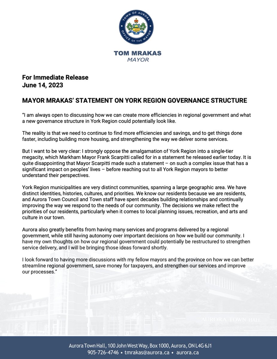 Mayor Tom Mrakas tweet media