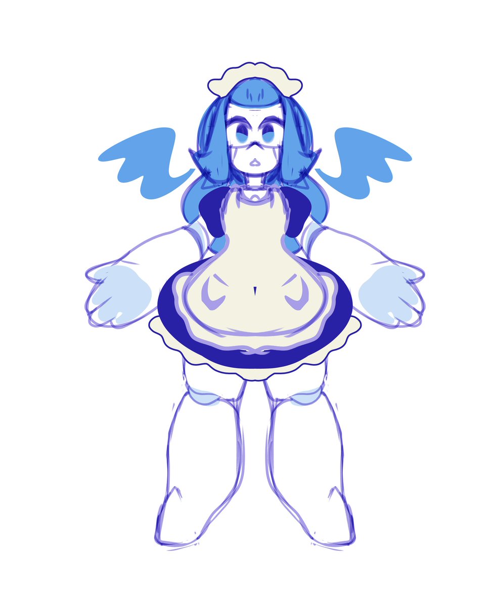 FeralKoekje's tweet image. Stream doodles #HelluvaBoss #robotmaid (robot maid uses they/them pronouns)