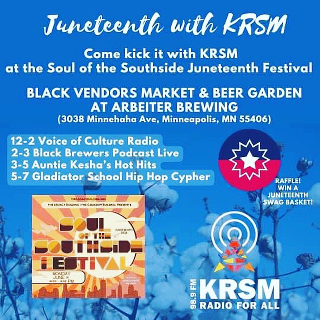 Black Brewers Podcast will be LIVE from 2-3pm at the Beer Garden at Arbeiter Brewing. While your at the celebration make sure you stop by the Hook & Ladder to taste our Juneteenth collaboration with Clutch Brewery. 
#BlackBrewersPodcast #JuneteenthCelebration #TellingOurStories