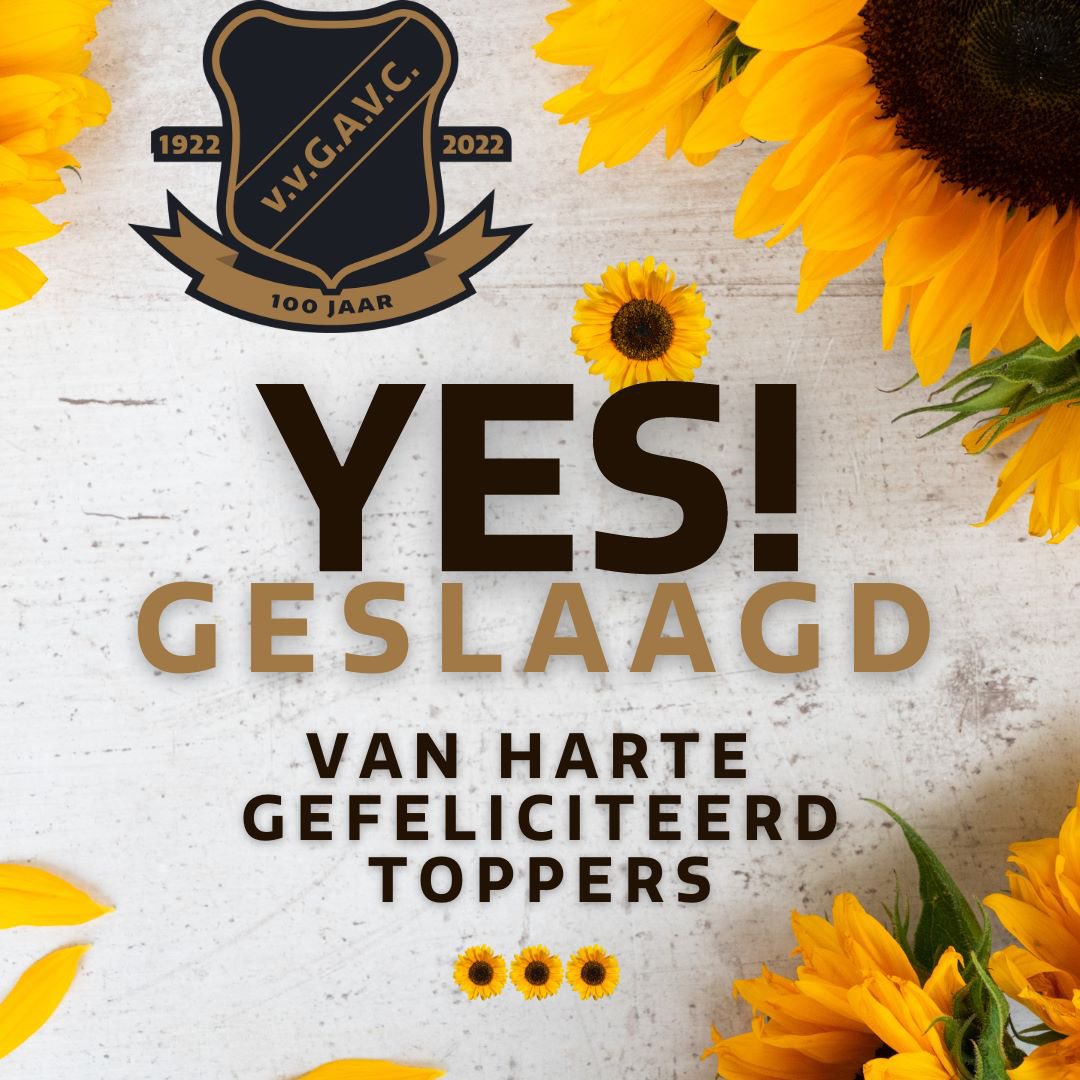 vv_GAVC's tweet image. Van harte toppers! Namens #GAVC van harte gefeliciteerd met jullie diploma. En is het even niet gelukt! Er ontstaat altijd een nieuwe kans. Het is net als voetbal.