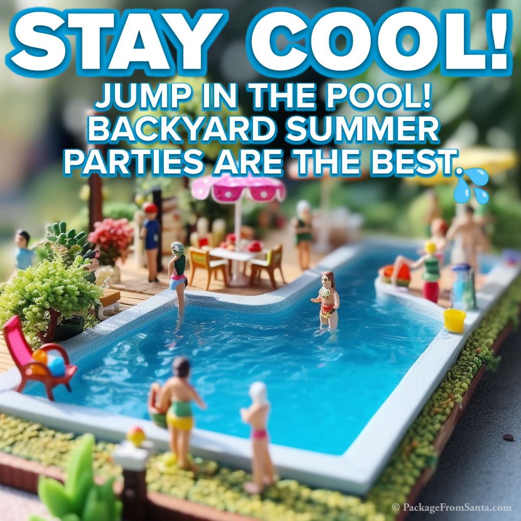 santaletters1's tweet photo. Stay cool, jump in the pool! Backyard summer parties are the best!!! π¦π΄πΆοΈ Don't you agree??
#PoolTime #BackyardBash #packagefromsanta https://t.co/mLCnL3giIw