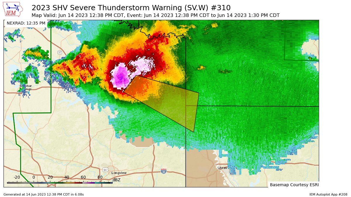 Arklatex Weather on Twitter "SHV issues Severe Thunderstorm Warning
