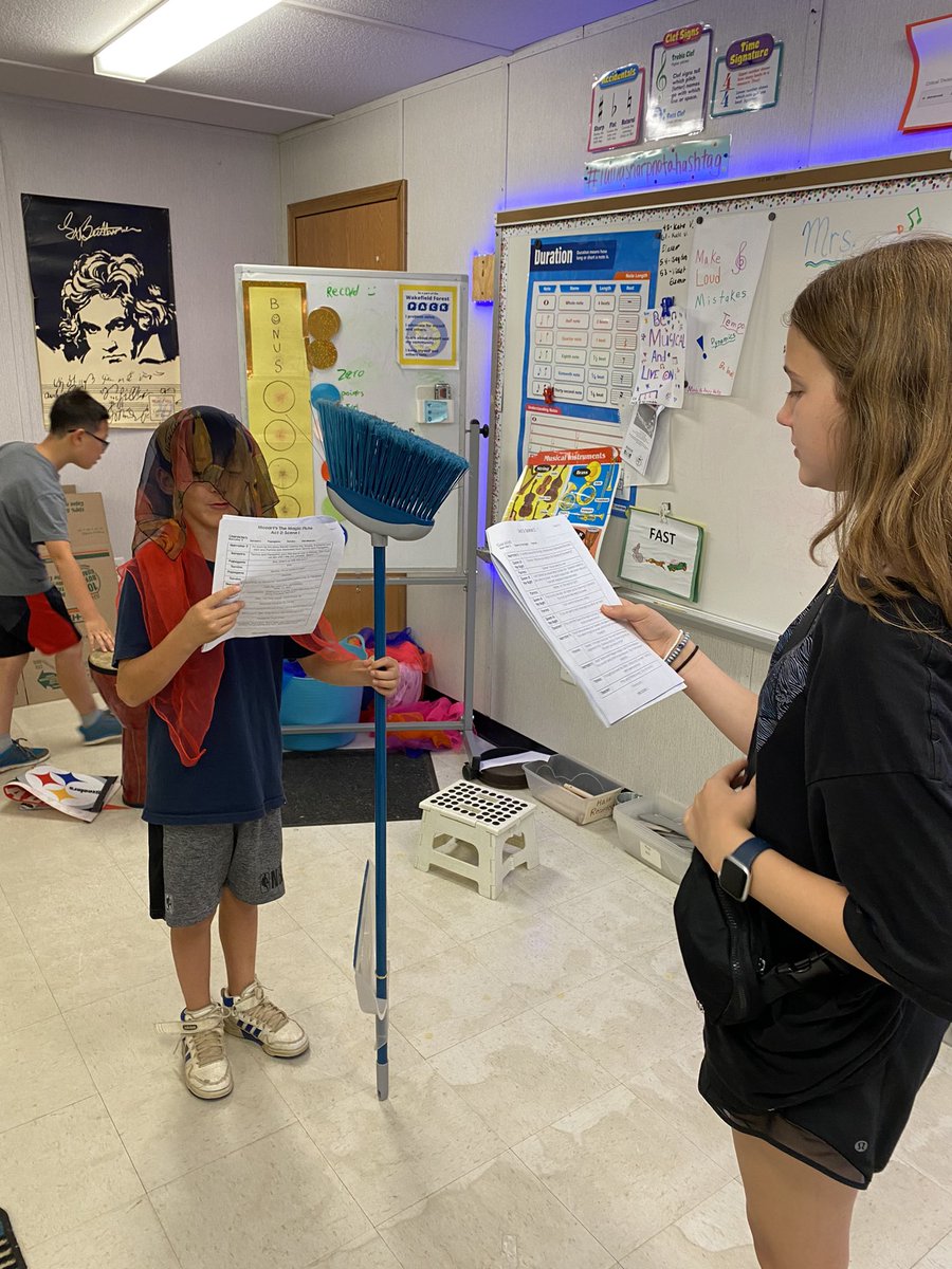 5th grade closed the opera unit by acting out The Magic Flute. It was so silly and fun!