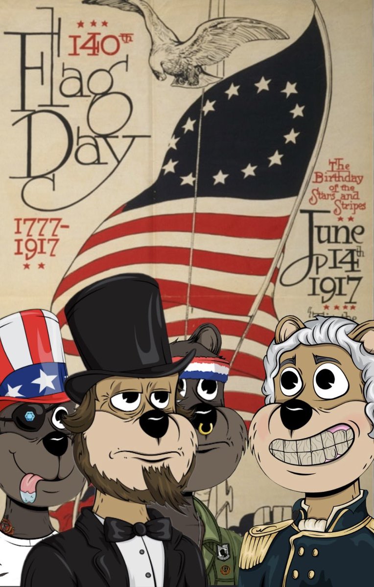 <a href="/TribeQuokka/">Tribe Quokka</a> <a href="/TheDHMGroup/">Diamond Hand Media Group</a> Happy Flag Day! #FlagDay #TribeUp #TribeQuokkaLegends #NFT #GeorgeWashington #patriotic