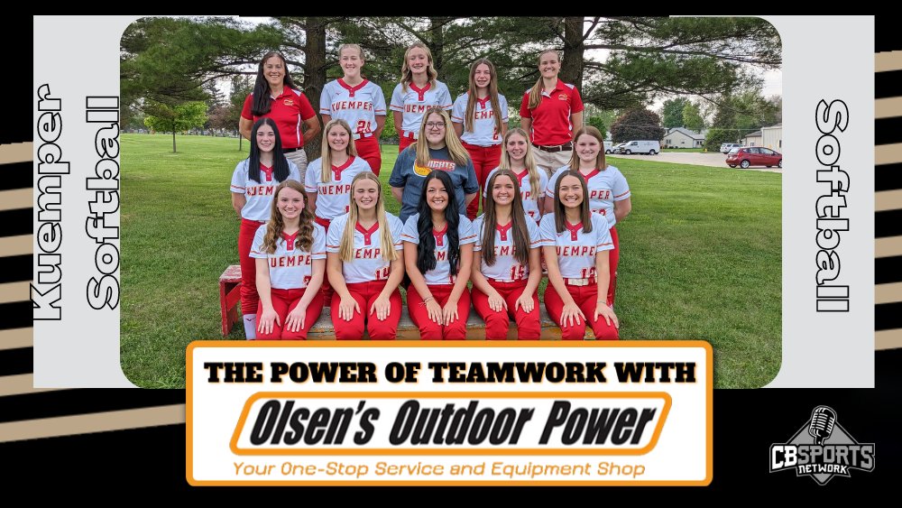 jeff blankman (@huskerblankman) on Twitter photo Congratulations to the Kuemper Softball team on being named our Olsens Outdoor Power of Teamwork Team of the Week! Kuemper went 6-1 on the week with wins over Red Oak, Glidden, Atlantic, and Lewis Central.
@KuemperCharger <a href="/KuemperSoftball/">Kuemper Softball</a> <a href="/maschaefer15/">melinda schaefer</a> <a href="/kdiercksen24/">Kaylie Diercksen</a> <a href="/kacipeter_/">Kaci Peter</a> Congratulations to the Kuemper Softball team on being named our Olsens Outdoor Power of Teamwork Team of the Week! Kuemper went 6-1 on the week with wins over Red Oak, Glidden, Atlantic, and Lewis Central.
@KuemperCharger <a href="/KuemperSoftball/">Kuemper Softball</a> <a href="/maschaefer15/">melinda schaefer</a> <a href="/kdiercksen24/">Kaylie Diercksen</a> <a href="/kacipeter_/">Kaci Peter</a>