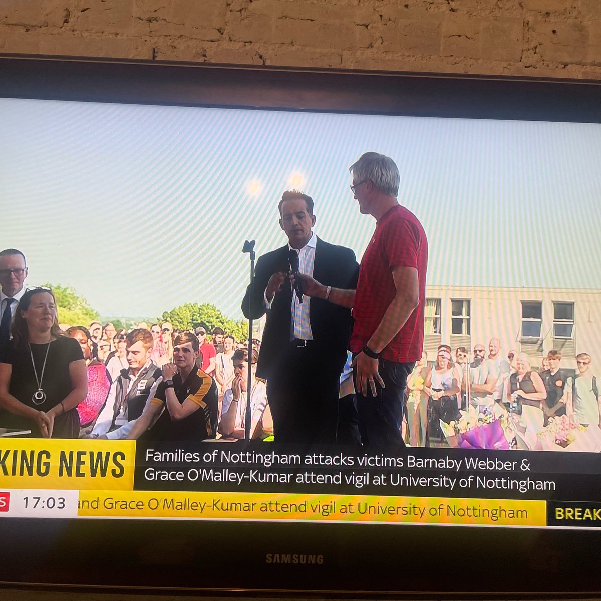 Seeing these 2 dads on TV today moved me to tears . The whole country has been affected by this senseless murder on 3 innocent people . RIP Barney , Grace and Ian . #lookaftereachother