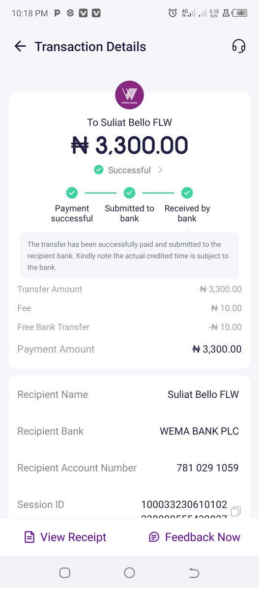 Oluwatishe_'s tweet photo. @palmpay_ng I made this transfer from my Palmpay into my Piggyvest Wema account since June 10 and I'm yet to get credited. This is really upsetting. Please credit my account ASAP. https://t.co/AHBTs9krFv