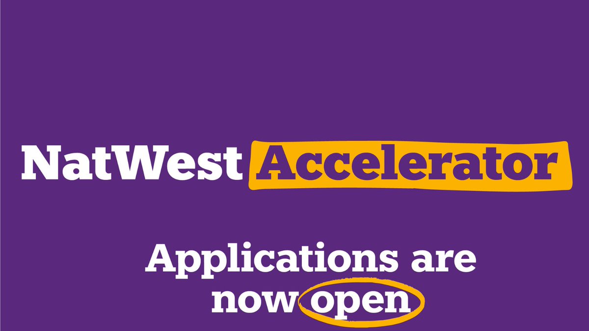 NatWest Accelerator is now OPEN for applications for the September cohort. (Take a read)  
The <a href="/NatWestBusiness/">NatWest Business</a> 
Accelerator supports and empowers UK entrepreneurs to scale their businesses to the next level.
natwest.com/business/busin…