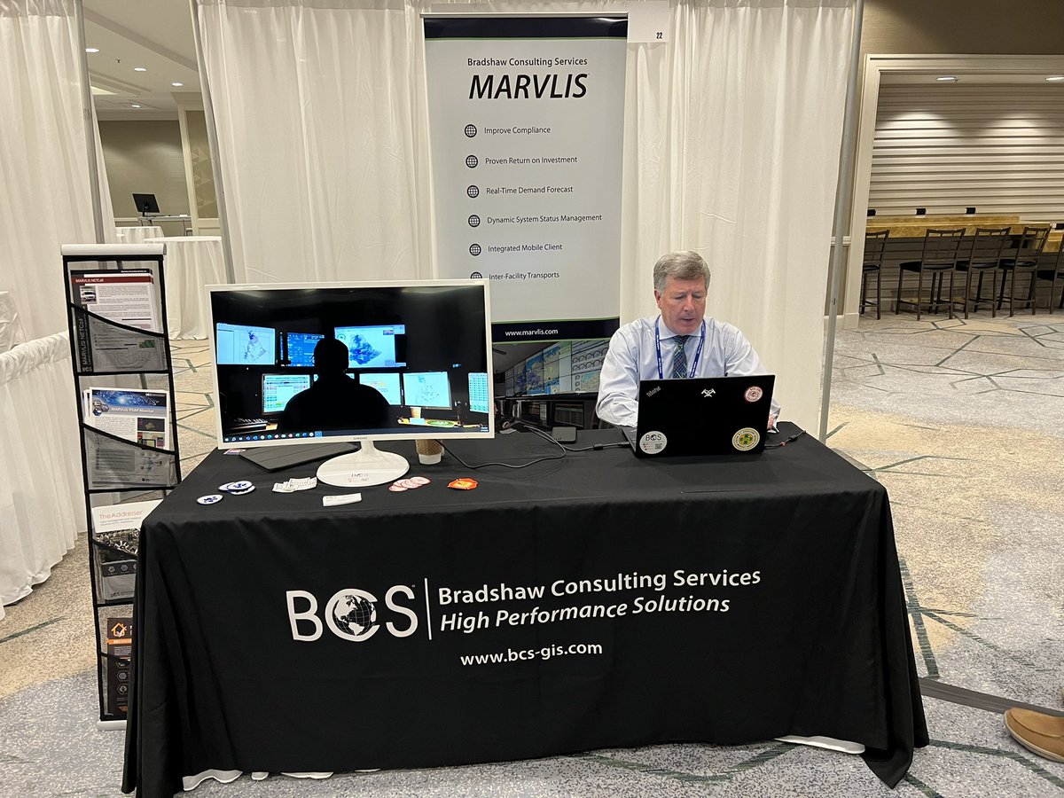 bcsgis's tweet photo. It’s been such a great week so far at the #ZollSummit! There’s still time to catch us at the booth. Stop by and see the latest in emergency and non-emergency transport from MARVLIS! https://t.co/0CaoVycgSX