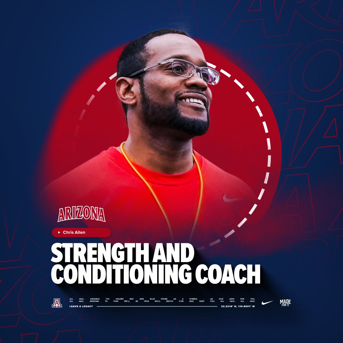 Wildcat Nation, join us in welcoming Chris Allen back to Tucson as our strength and conditioning coach! 
  
📰 azcats.co/ani 

#MadeForIt x #LeaveALegacy