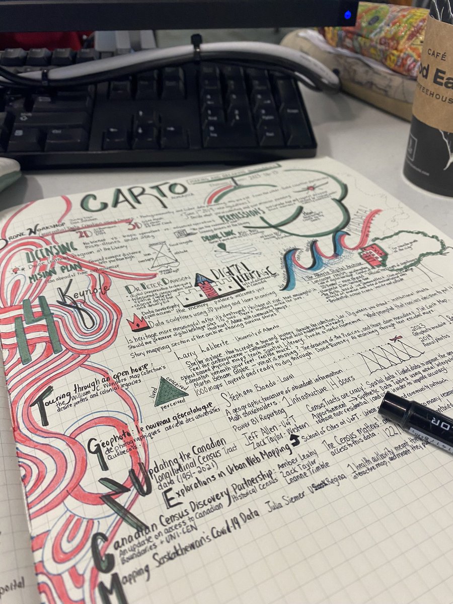 CartoLiz's tweet photo. A little rusty with my note taking, but a great morning so far at #Carto23! Especially fantastic keynote from Dr. Peter Dawson on digital heritage πΊοΈ #acmla #cca #carto2023 https://t.co/3khAEJ4oKj