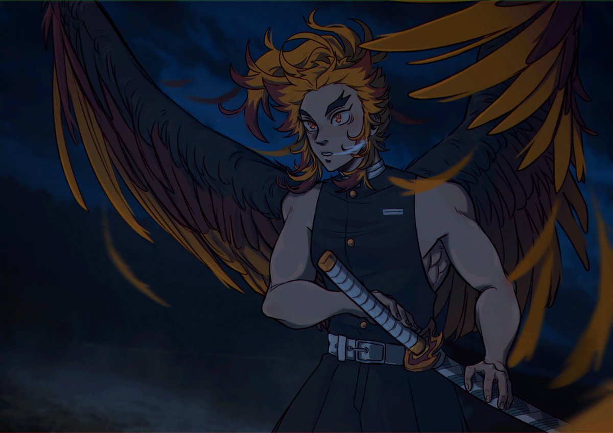 MerlinEmrisM's tweet photo. Kyo🔥 inspired by a fanfic in which demon slayers have wings and demons either don't have them or are mutilated, meaning their souls are torn apart and destroyed.

Unfortunately, I can't give you a link to the fanfic, as I've closed it down and can't remember the title😞 https://t.co/N2UGjN17Uc