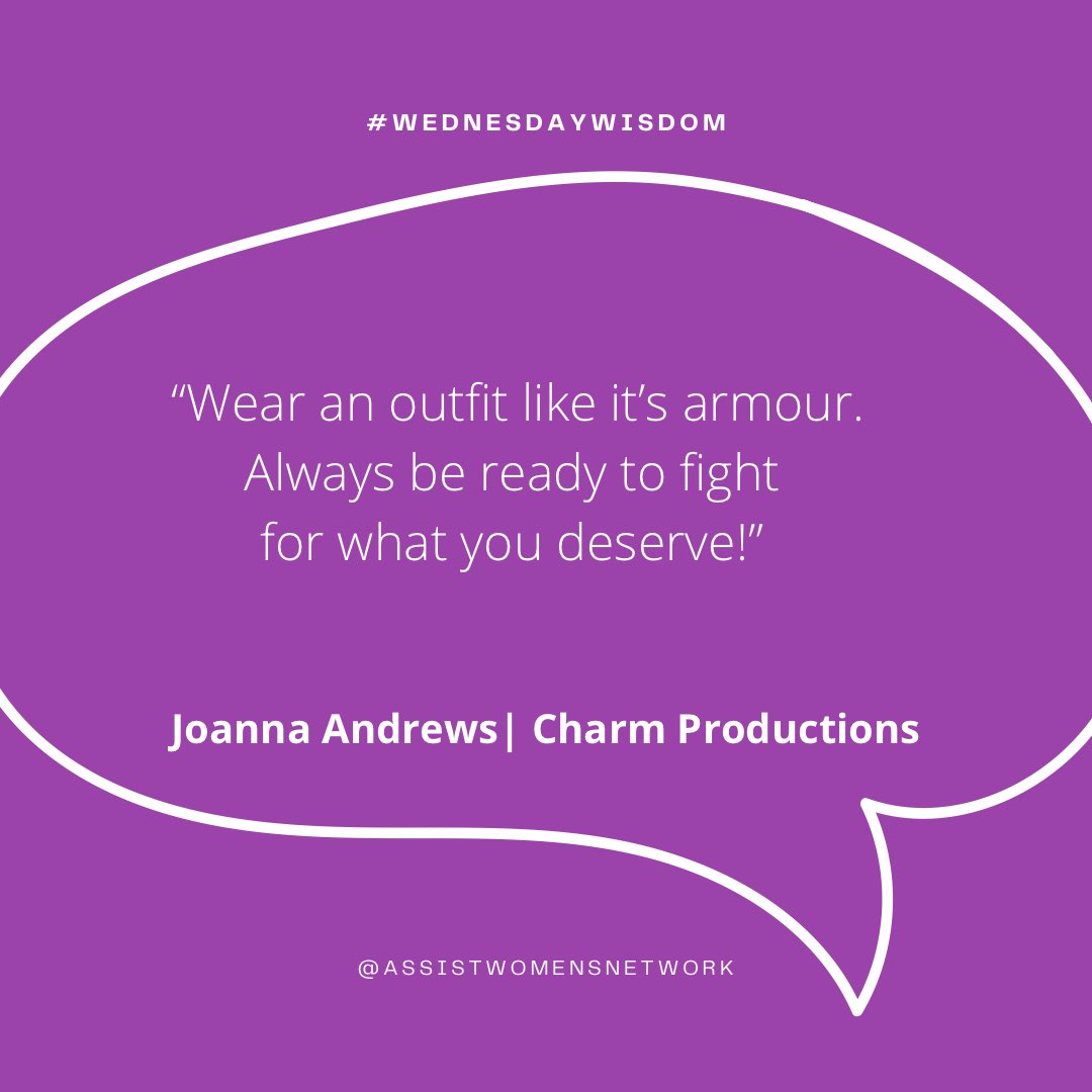 💡#wednesdaywisdom💡
A brilliant wisdom this week from the fabulous <a href="/JoannaAndrews91/">Joanna Andrews</a> from <a href="/CharmEntsUK/">Charm Productions UK</a> Always stand up for what you believe in! 💜