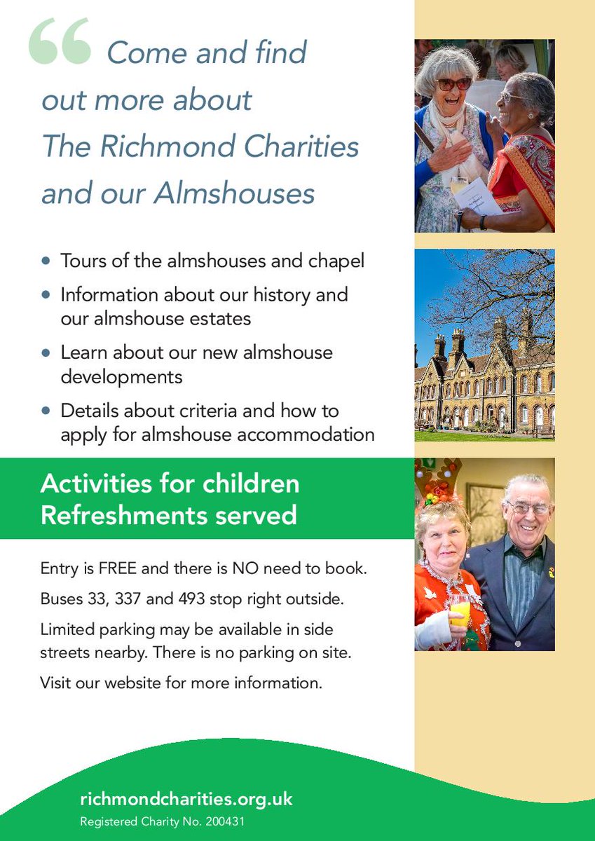As you may be aware TVF receives an annual grant from Richmond Charities which helps us to provide grants for medical equipment, assistance and support to residents of the Richmond Borough who are facing great hardship
Richmond Charities is holding an open day on 8 July see below