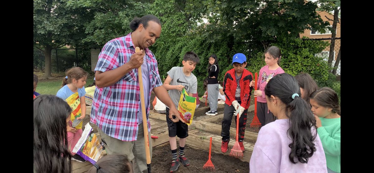 Mr. Uriarte (@mruriarte) on Twitter photo The #communitygarden is coming together! Gr3’s had beautiful weather to prepare the garden beds for planting. Thank you to <a href="/IsaacCrosby/">Isaac Crosby</a> for sharing his Indigenous knowledge with us & guiding us through the process. Thank you as well to <a href="/draginfliez/">Dhawne Foster</a> for all your help. <a href="/PeelSchools/">Peel District School Board</a> The #communitygarden is coming together! Gr3’s had beautiful weather to prepare the garden beds for planting. Thank you to <a href="/IsaacCrosby/">Isaac Crosby</a> for sharing his Indigenous knowledge with us & guiding us through the process. Thank you as well to <a href="/draginfliez/">Dhawne Foster</a> for all your help. <a href="/PeelSchools/">Peel District School Board</a>