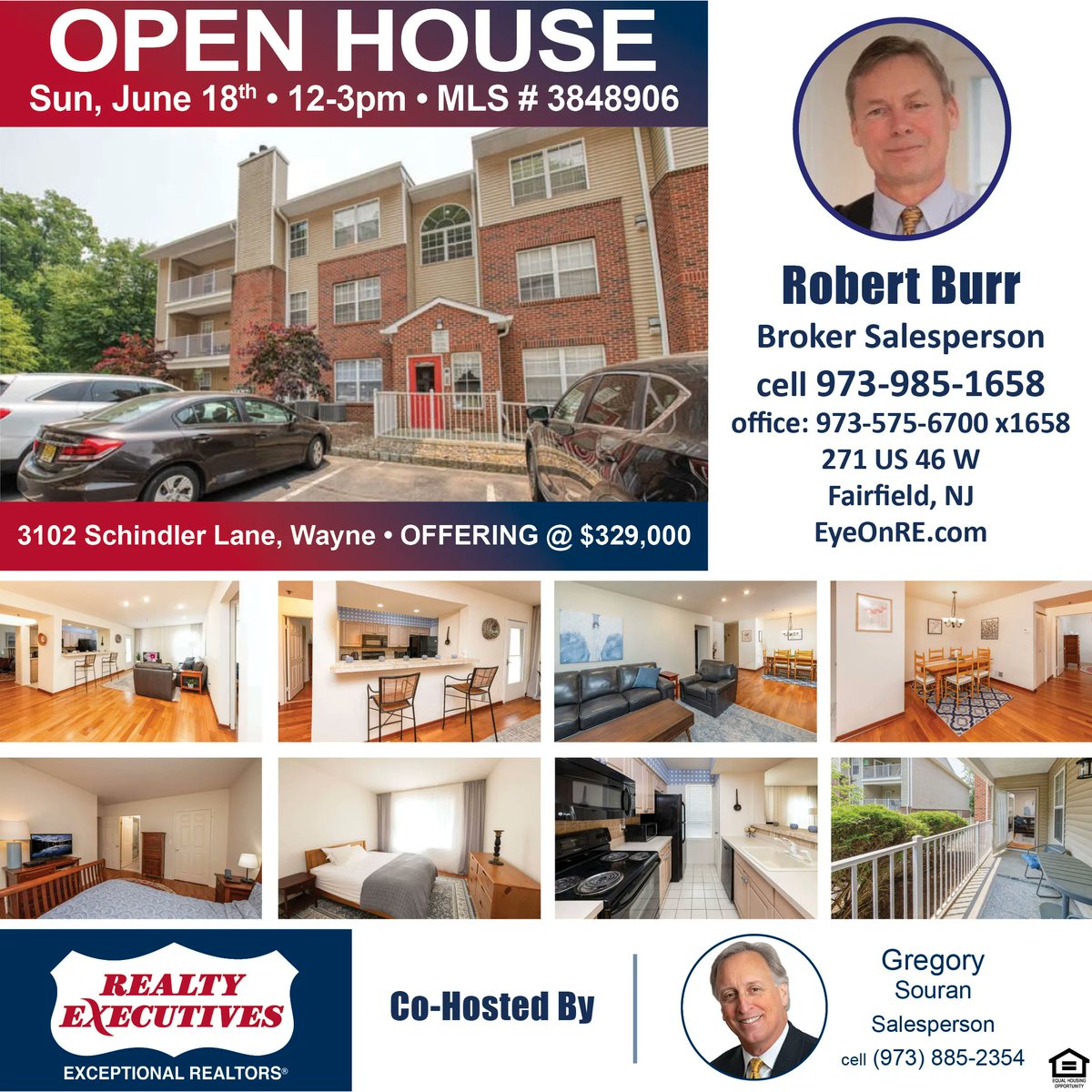 🤩OPEN HOUSE ✏️Sunday, June 18th 🕰12pm - 3pm 🚗3102 Schindler Ln, Wayne, NJ 🏠Spacious and bright condo featuring hardwood floors with warmth and elegance! #openhouse #waynenj #condo #walkincloset #coveredpatio #centralair #garage
