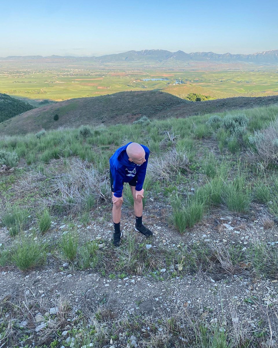 Finished my 4th round of chemo 💪🏼 just in time to commit to my high school football program -by hiking the P-Hill/mountain •my teammates helped me get to the top 🙏🏼