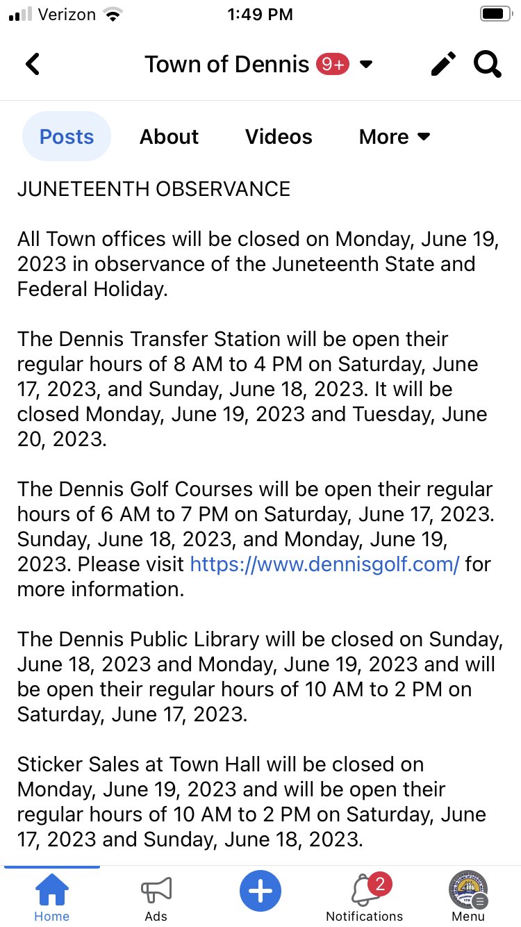 Town of Dennis (TownofDennis) / Twitter