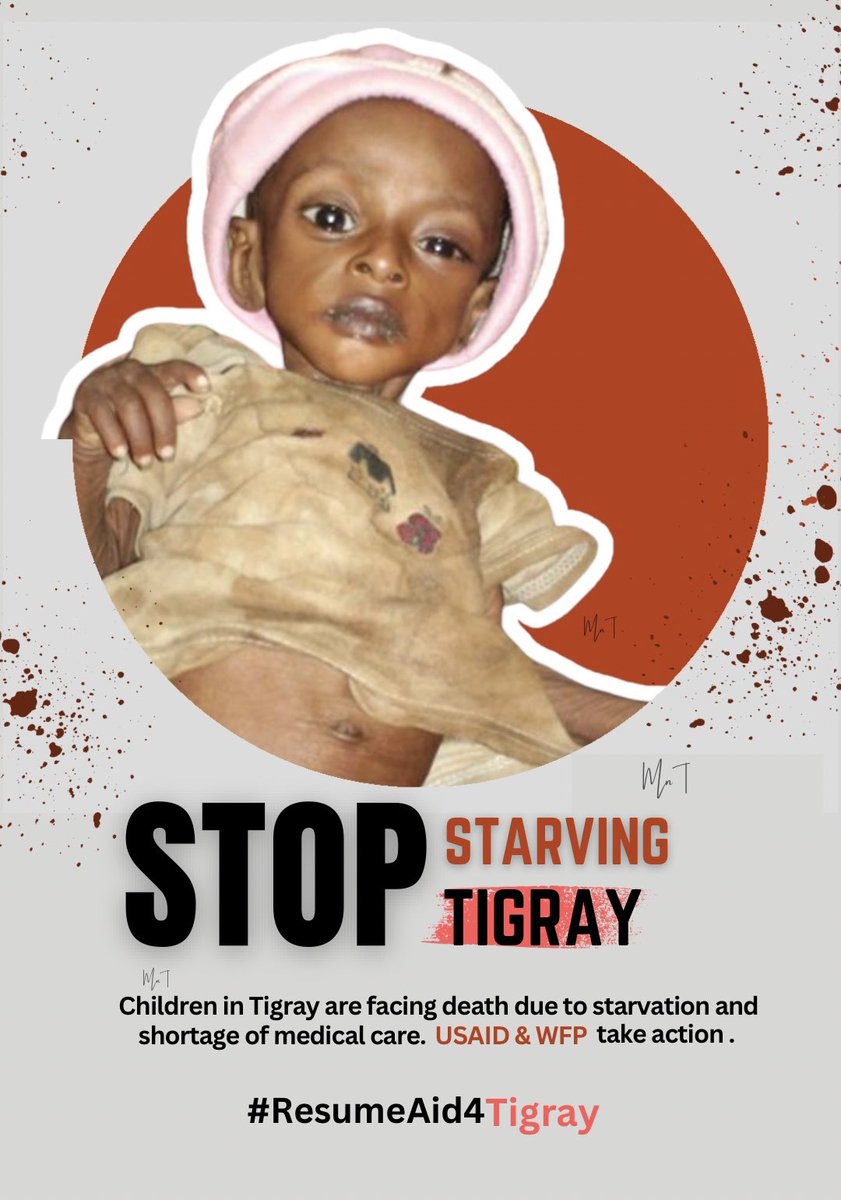 Food should never be used as a punishment, yet we are witnessing @PowerUSAID and @WFP do just that. With millions of civilians in Tigray facing death by starvation, action must be taken now. #ResumeAid4Tigray #BringBackTigrayRefugees @save_children @UNICEF @UN