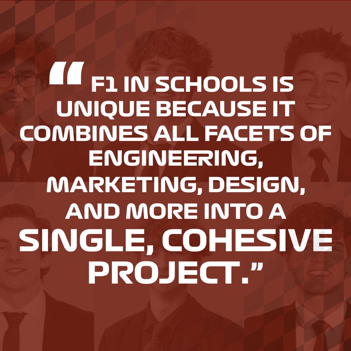 Why is F1 in Schools unique to you?

Quote from Vikings Racing <a href="/vikings/">Minnesota Vikings</a>.racing 
 
#stem #steamchallenge #stemeducation #f1 #f1is #f1inschools #nationalfinals #northamerica #usa #formulaone