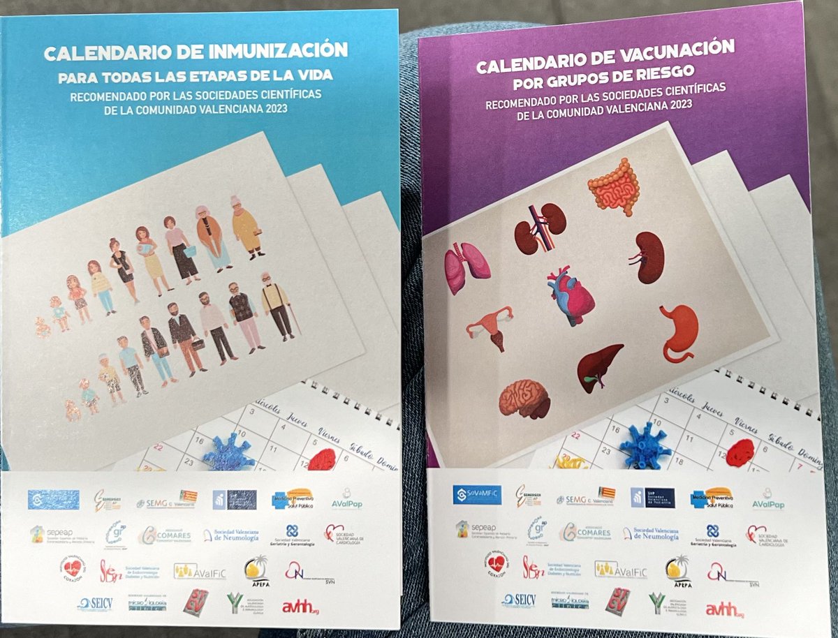 Presentación de calendario de inmunización para todas las etapas de la vida y de vacunación por grupos de riesgo de la comunidad valenciana 2023. 22 sociedades científicas. GRAP no podía faltar.