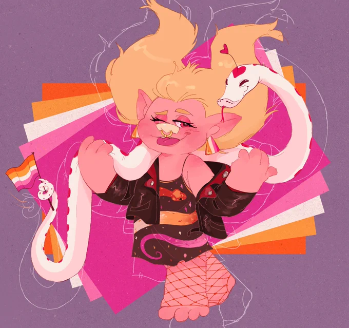 commission for  of his trolls oc mack (-: she is my bestie