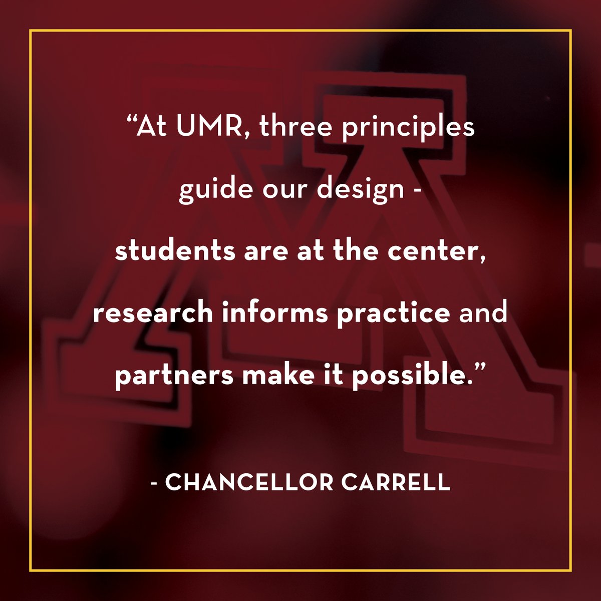 UMR has drawn national attention for our innovation in higher ed. Representing both UMR and the national College-in-3 experiment, Chancellor Carrell testified at a congressional hearing on 'Postsecondary Innovation: Preparing Today's Students for Tomorrow's Opportunities'.
