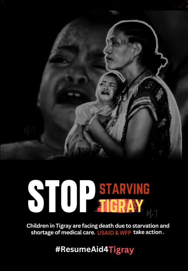 As of may 2023 @USAID and @WFP suspended aid distribution to the most vulnerable people in need,across Tigray. Children are facing starvation. #ResumeAid4Tigray #BringBackTigrayRefugees @PowerUSAID @WFP_Africa @ICRC @UN @WFP_Europe @SecBlinken @EUCouncil @USAmbUN