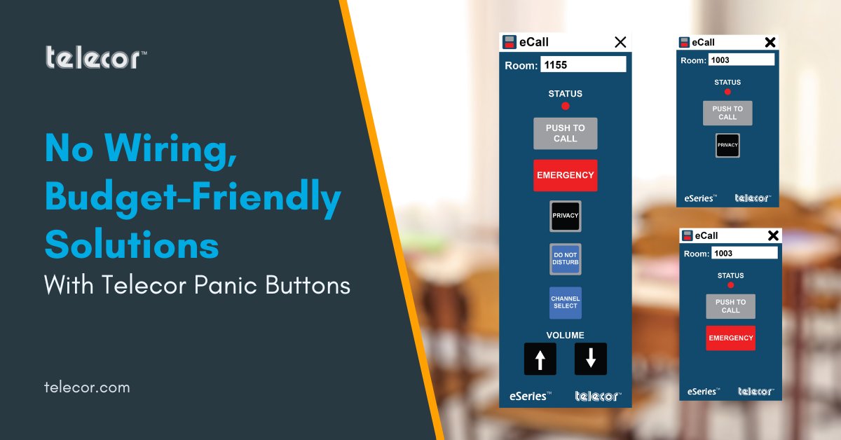 TelecorInc's tweet image. No wiring, no destruction - coming to a classroom near you. Add this budget-friendly option to any installation where additional call or panic buttons are needed to enhance mass notification. Contact sales@telecor.com. pulse.ly/6fc36i3bas #Tech4Schools #Tech4Teachers #EdTech