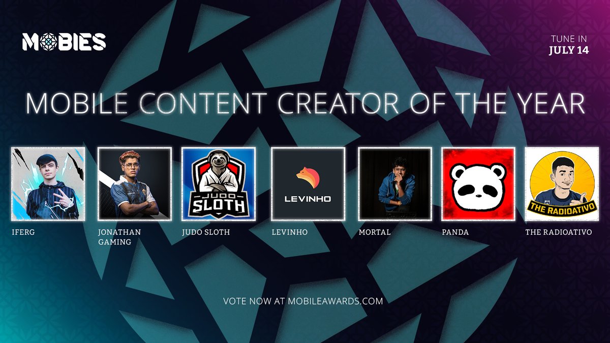 mobiesawards's tweet photo. It is almost time to find out the first-ever winner of the Mobile Content Creator of the Year award. Who are you voting for?
@JudoSloth
@Ferg
@Panda__M4
@Mortal04907880
@tsment_jonathan
#Levinho
@TheRadioativo
โ
Vote now!
MOBIES 2023 - July 14th | Los Angeles https://t.co/d6tEIay7op