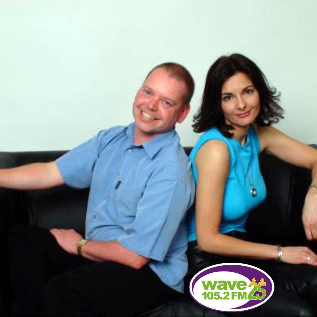 GHR_SouthCoast's tweet photo. Here's a throwback to Andy &amp; Kate sharing the Teatime Show slot. Don't they look young! 👀 #Wave25 🥳 #HappyBirthday https://t.co/rvsOSKAq3Q