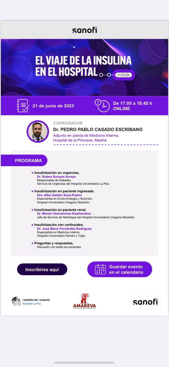 chemachir's tweet photo. ✅El Reto de la insulinizacion en situaciones complicadas. Si te gusta , te interesa , aquí tienes las respuestas ..👇🏼👇🏼👇🏼apúntate 
https://t.co/X8gko7rM2V
@Diabetes_SEMI @CarreteroJuani @pedropabloce @PabloPerezMar16 @DrPMiramontes https://t.co/qYOHS4FDVW