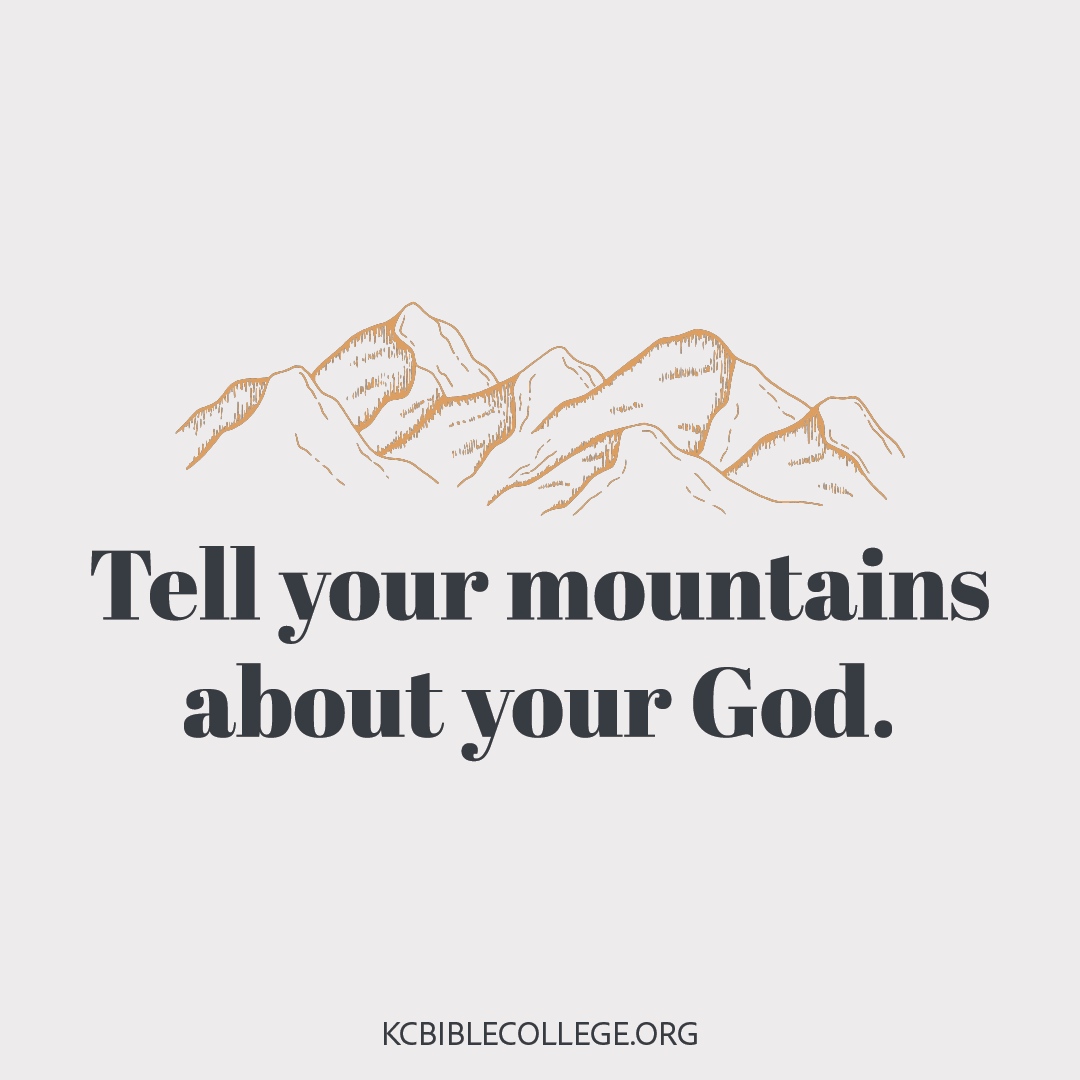 kcbiblecollege's tweet photo. Speak to your mountain, not about it. In Christ, we have authority!⁠
⁠
Mark 11:22-24 https://t.co/UuIwnTU4XX