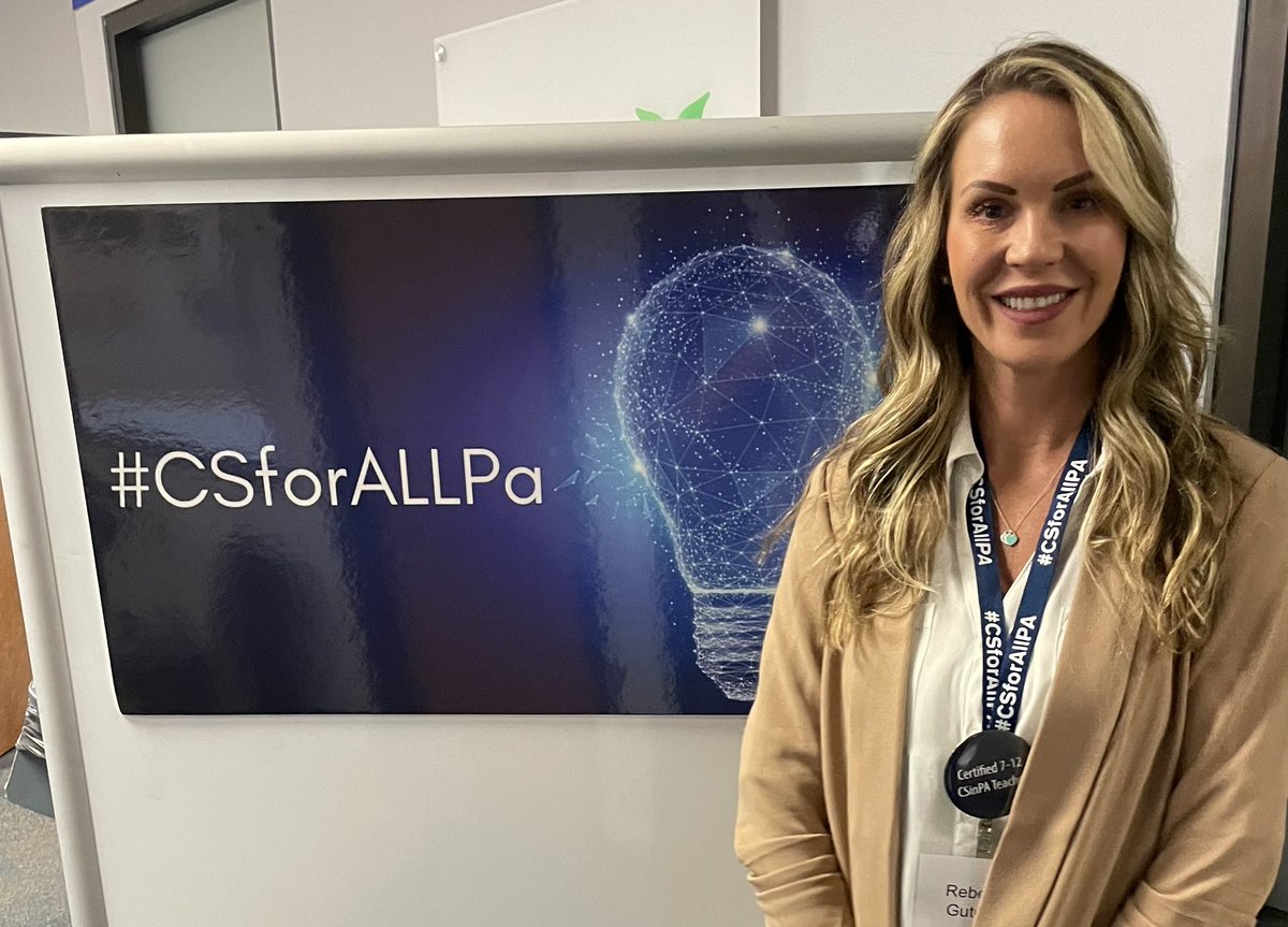 BeccaGutosky's tweet image. It’s great to connect and learn alongside likeminded stakeholders at #CSforAllPA 2023 #CSinPA @cstapittsburgh @canon_mac @CmhsOfficial