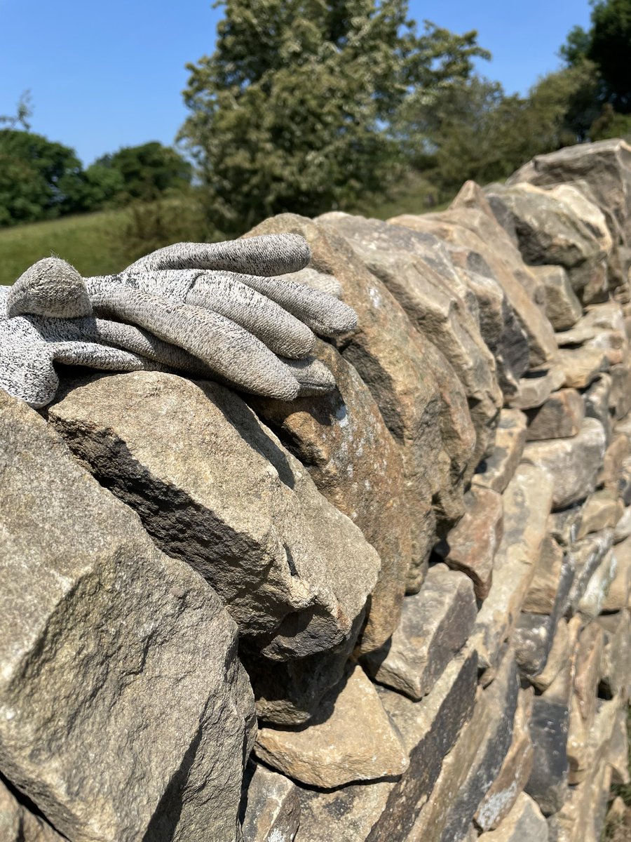 I had a little swap around with the calendar, PPCV’s midweek walling group should have been working in Longnor repairing a wall with not a single tree for shade, but we swapped it to this nice little temporary fencing job and started on a dry stone wall repair at Hagg Water.