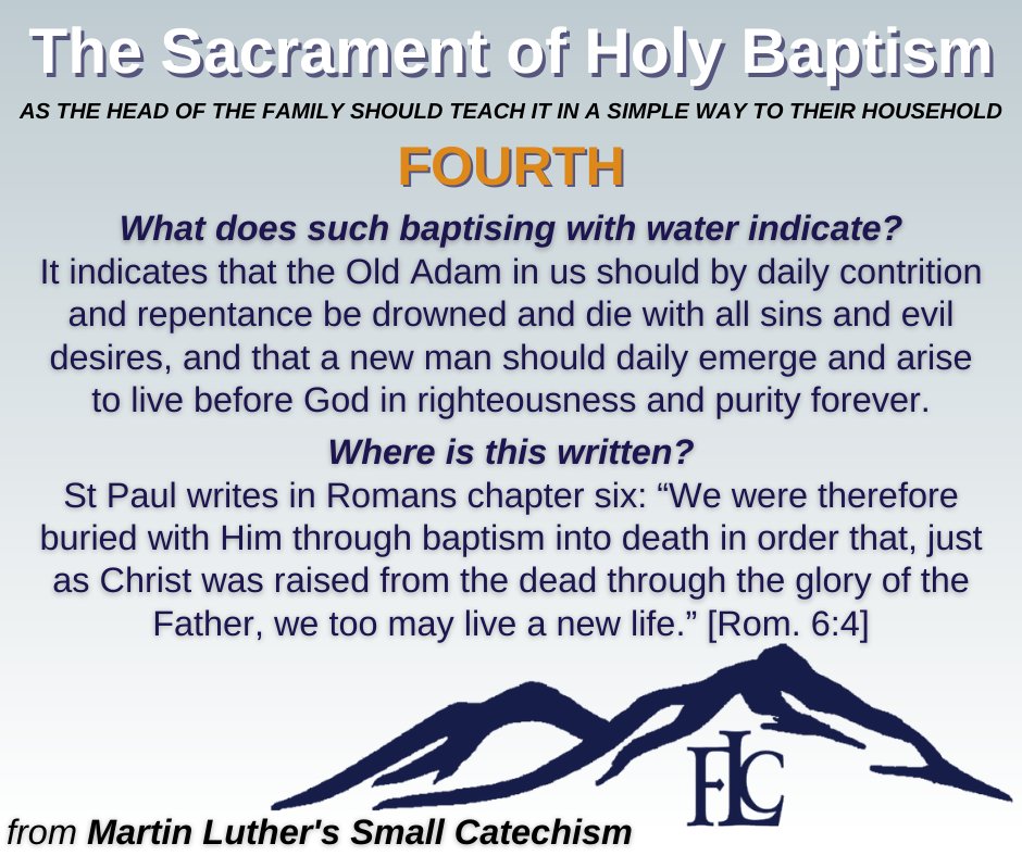 FLCCalgary's tweet image. #MakingFaithMatter #MartinLuther #SmallCatechism #Catechism #Baptism