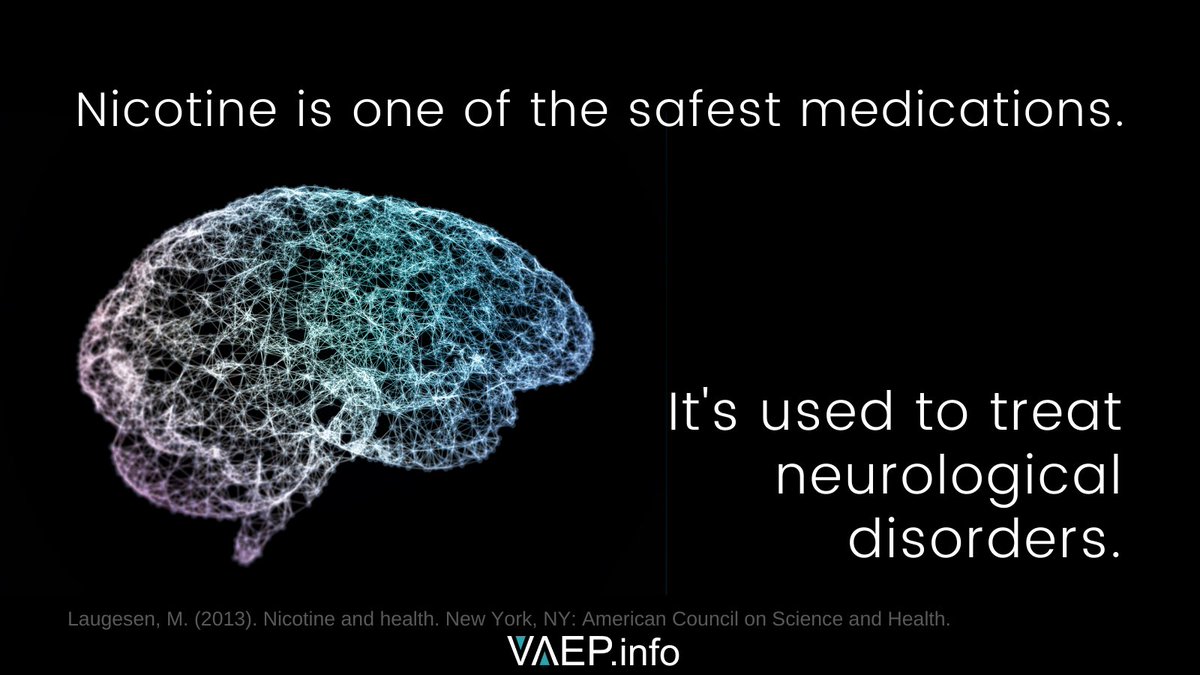 VAEPinfo's tweet photo. Nicotine is a mild stimulant and addictive, much like caffeine.

It does not cause cancer, COPD, heart disease or any other smoking-related illnesses.

Nicotine in eliquid helps smokers transition to a source of nicotine that doesn't kill them.

https://t.co/Ptst5DUnzI https://t.co/LnCNAjPXwQ