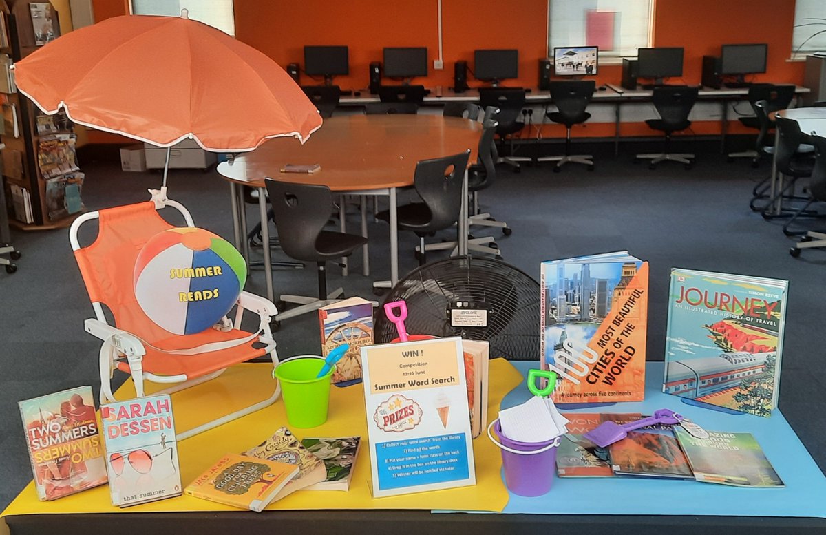 Sizzling Summer at The Library.  The final term sees a new competition every week as the library winds down for the final term.  Open to all students and staff - prizes to be won !