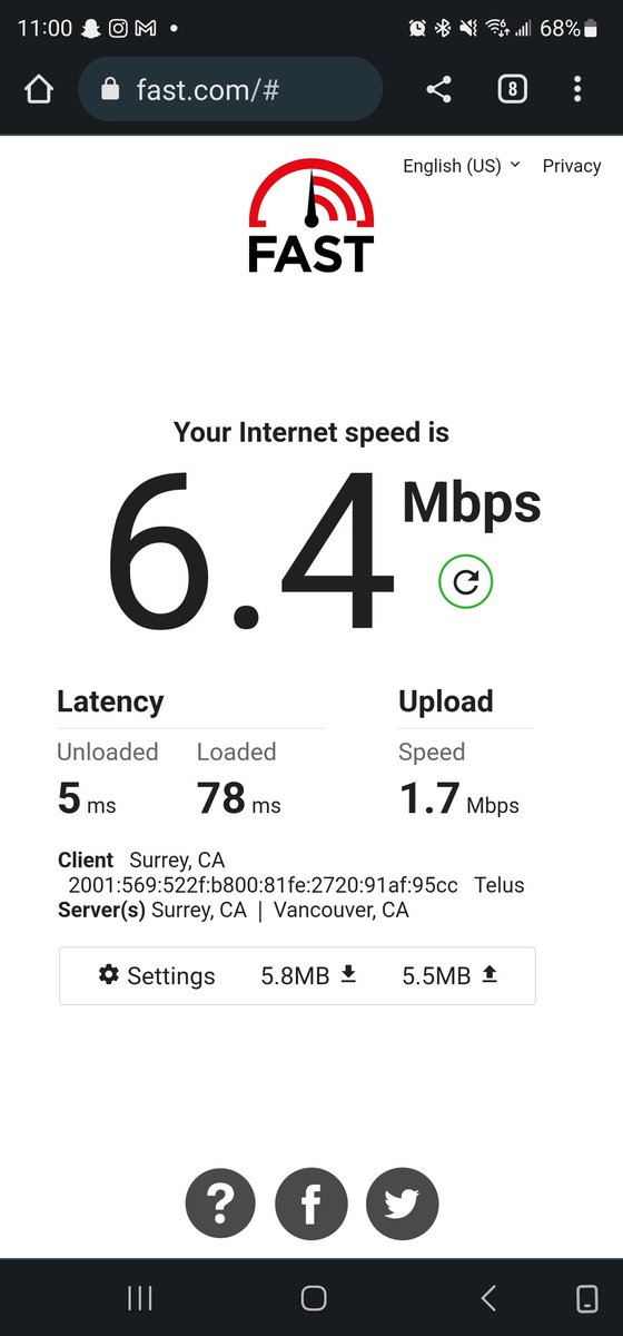 baneet_2007's tweet photo. Hey @TELUS @TELUSsupport still have no update. I want to know why I am paying for 3 gig internet plan if all I have to get is 2g speed. Hi @ShawInfo. https://t.co/Zd4S04OorI